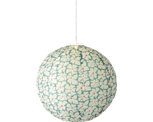 Zahradní osvětlení solární lampion závěsný zelený s motivem Ø 40 x 35 cm 1 LED, teplé bílé světlo Zahradní osvětlení solární lampion závěsný zelený s motivem Ø 40 x 35 cm 1 LED, teplé bílé světlo