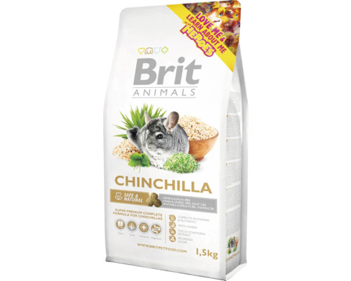 Krmivo pro činčily Brit Animals Chinchila Complete 1,5 kg Krmivo pro činčily Brit Animals, 1,5 kilogramové balení