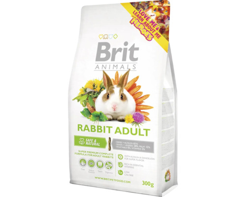 Krmivo pro králíky Brit Animals Rabbit Adult Complete 300 g Brit Animals Rabbit Adult balení krmiva pro králíky