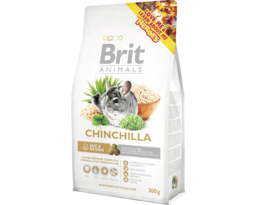 Krmivo pro činčily Brit Animals Chinchila Complete 300 g Krmivo pro činčily Brit Animals, 300gramové balení