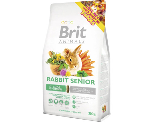 Krmivo pro králíky Brit Animals Rabbit Senior Complete 300 g Brit Animals Rabbit Senior suché krmivo pro starší králíky, 300 gramů