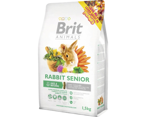 Krmivo pro králíky Brit Animals Rabbit Senior Complete 1,5 kg