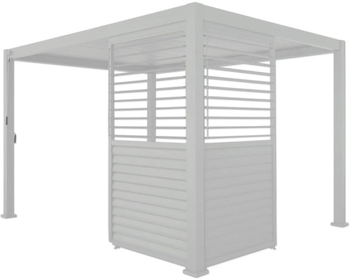 Pergola s lamelovou stěnou