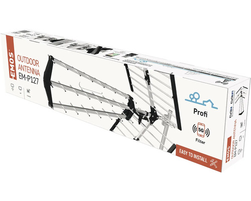 Balení venkovní antény EMOS EM-P127 s 5G filtrem