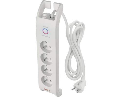 Prodlužovací kabel s ochranou proti přepětí a čtyřmi zásuvkami