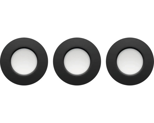 Tři kulaté LED vestavné bodovky