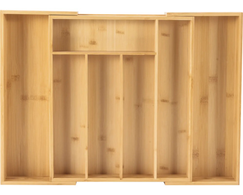 Bambusová vložka do zásuvky s variabilními přihrádkami na kuchyňské náčiní