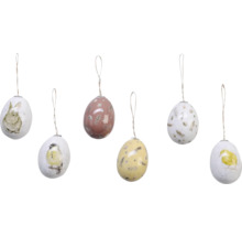 Různá malovaná velikonoční vajíčka k zavěšení