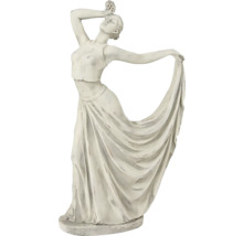 Socha polymagnesium tančící žena 28 x 64 x 112 cm bělená šedá