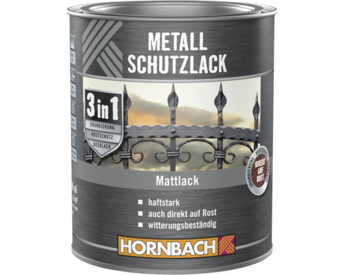 Plechovka ochranného laku na kov matný lak 3 v 1 od společnosti Hornbach