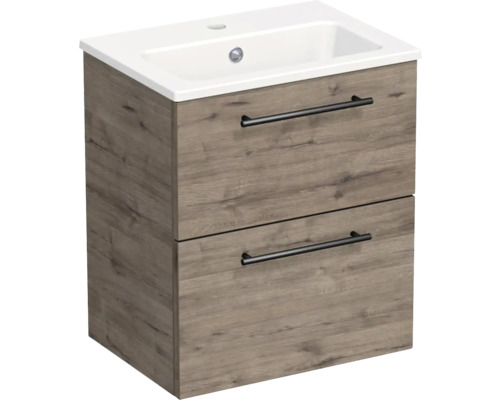 Koupelnová skříňka s umyvadlem Intedoor TRENTA 50 cm dub wellington TRE MINI 50 2Z B D370 Koupelnová skříňka s umyvadlem Intedoor TRENTA 50 cm dub wellington TRE MINI 50 2Z B D370
