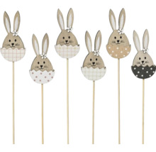 Dekorativní velikonoční zajíčci ze dřeva, různé vzory