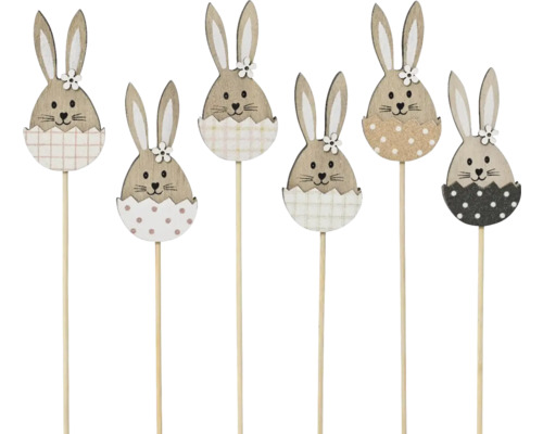 Dekorativní velikonoční zajíčci ze dřeva, různé vzory
