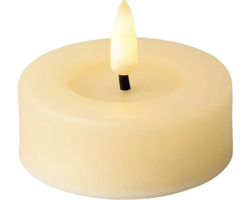 Solární svíčka čajová Ø 6,6 x 5 cm krémová 2 ks Dekorativní LED svíčka pro atmosférické osvětlení
