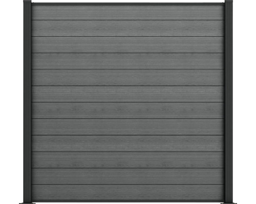 WPC plotový díl s vodorovnými deskami a rámem