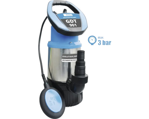 Nerezové ponorné tlakové čerpadlo GDT 901 od společnosti Güde s maximální dopravní výškou 3 bary