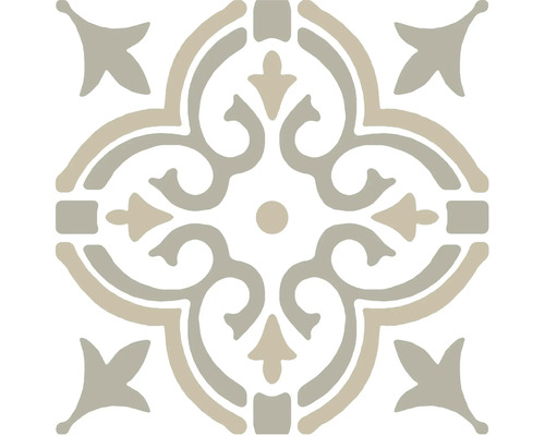 Samolepící dlaždice vinylové FloorTiles Stencil Motif 30,48x30,48 cm balení 11 ks Dekorativní dlaždice s ornamentálním vzorem pro design stěn a podlah