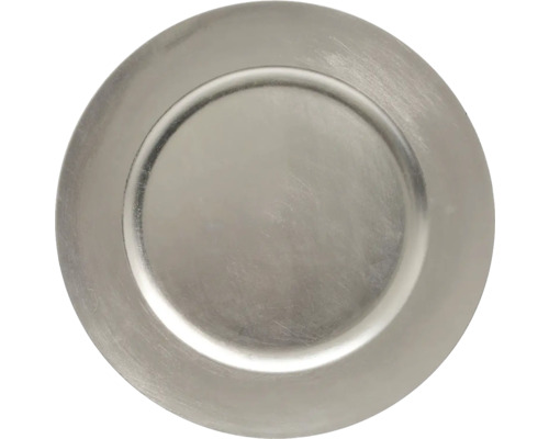 Talíř plastový Ø 33 cm stříbrný Stříbrný podkladový talíř