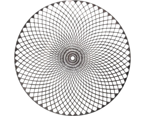 Prostírání umělá kůže PU Ø 38 cm 1 ks zlaté Kulatá, dekorativní nástěnná dekorace s mřížkovým vzorem