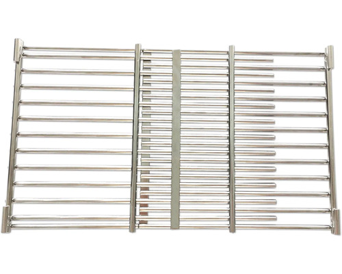 Nerezový sušák ručníků s několika vodorovnými tyčemi