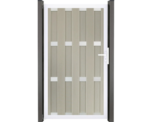 Branka GroJa Merano DIN pravá Zahradní branka z plastových lamel s rámem a rukojetí