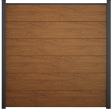 Dřevěný plot s vodorovnými prkny a rámem