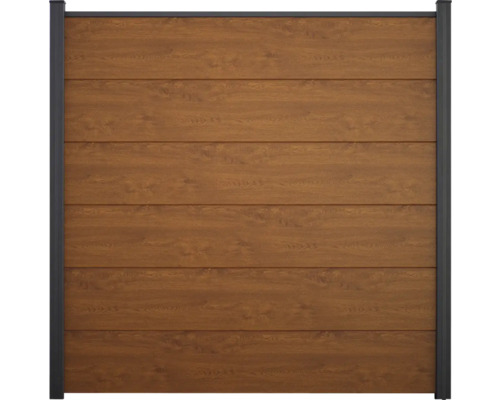 Plotové pole GroJa BasicLine Dřevěný plot s vodorovnými prkny a rámem