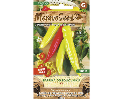 Paprika zeleninová F1 do fóliovníku MoravoSeed Balení semen papriky pro pěstování ve fóliovníku
