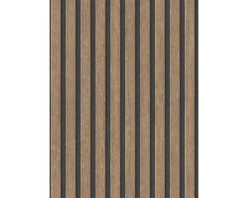 Vliesová tapeta Wooden Wall 391098 hnědá 0,53 x 10,05 m Dřevěné panely s vertikálními pruhy pro dekoraci stěn