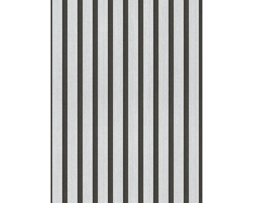 Vliesová tapeta Wooden Wall 786271 šedá, černá 0,53 x 10,05 m Tapeta s pruhovaným vzorem