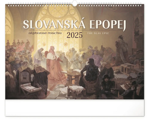 Nástěnný kalendář Slovanská epopej-Mucha 25