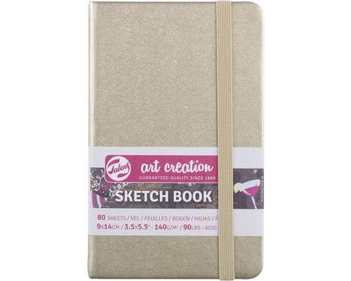 Skicák Artcreation Sketchbook White gold 9 x 14 cm