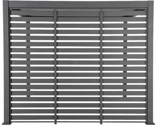 Boční stěna pergoly s horizontálními lamelami