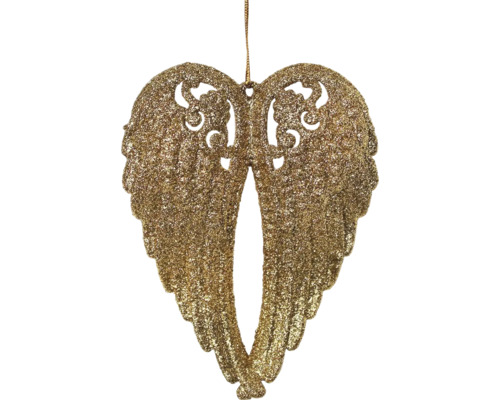 Křídla závěsná pvc 15 cm zlatá Dekorativní andělské křídlo k zavěšení
