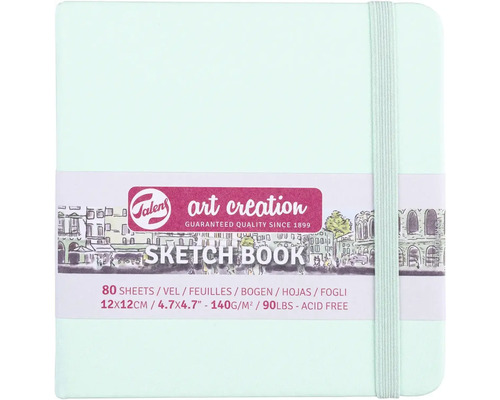 Skicák Artcreation Sketchbook Fresh mint 12 x 12 cm