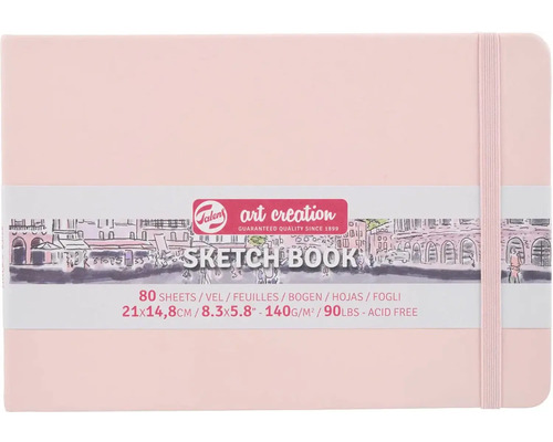 Skicák Artcreation Sketchbook Pastel pink 12 x 12 cm