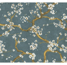 Tapeta s kvetoucími větvemi na strukturovaném pozadí