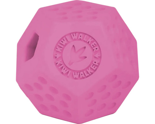 Růžová kostka na pamlsky pro psy Kiwi Walker, odolná hračka pro psy
