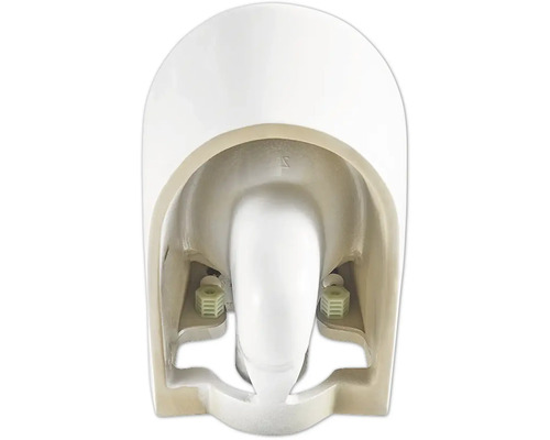 Spodní strana bílé toalety