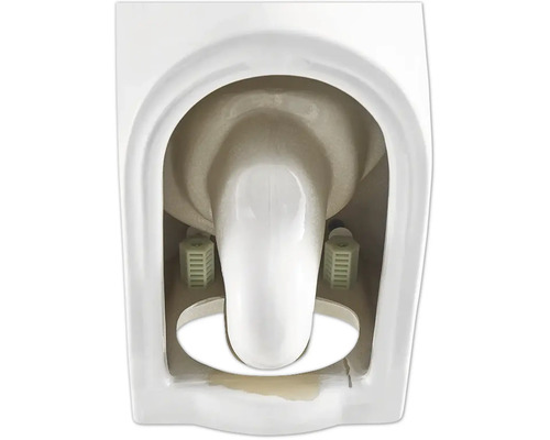 Spodní strana toalety bez okraje