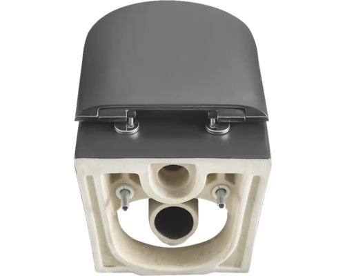 Fotografie hluboké splachovací toalety s uzavřeným splachovacím okrajem