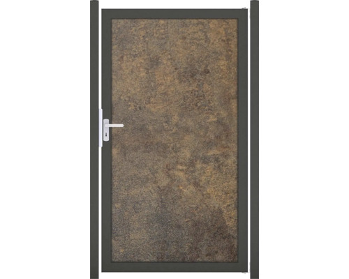 Branka Premo HPL DB703 rám Zahradní branka s kamenným dekorem a klikou