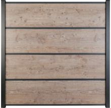 Dřevěný plot s rámem pro ochranu soukromí