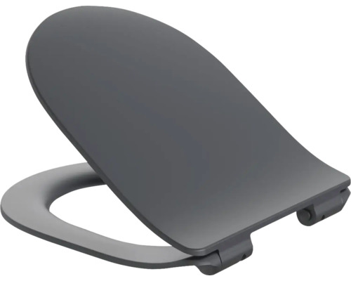 Šedé plastové záchodové sedátko