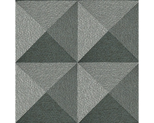 Vliesová tapeta SA524105 Santa Fe černá, šedá 0,53 x 10 m Textilní tapeta s trojrozměrným geometrickým pyramidovým vzorem