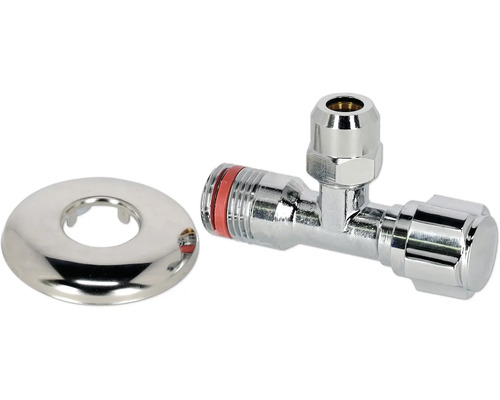 Rohový ventil s rozetou