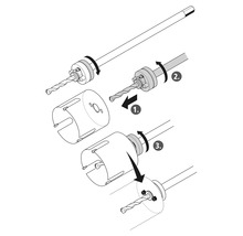 Univerzální trn LS, 15,88 mm, extra dlouhý, délka 360 mm, pro děrovky se závitem 5/8"