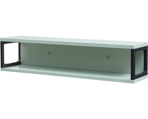 Nástěnná police s kovovým rámem