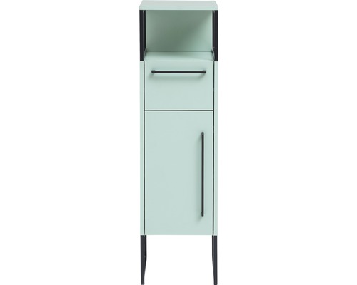 Midi skříňka do koupelny Möbelpartner Limone mátová zelená 33 x 112,5 x 30,2 cm Skříňka se zásuvkou a dvířky