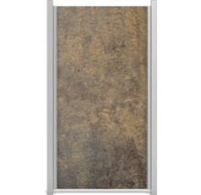 Sprchová zástěna s kamenným dekorem a rámem